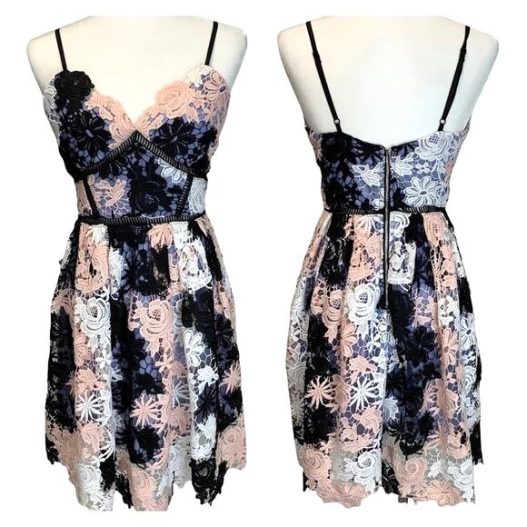 NWT Romeo & Juliet Couture Floral Lace Dress Sz M Babydoll Coquette Y2K Romantic - Picture 4 of 12